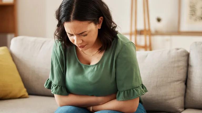 Woman suffering from endometriosis
