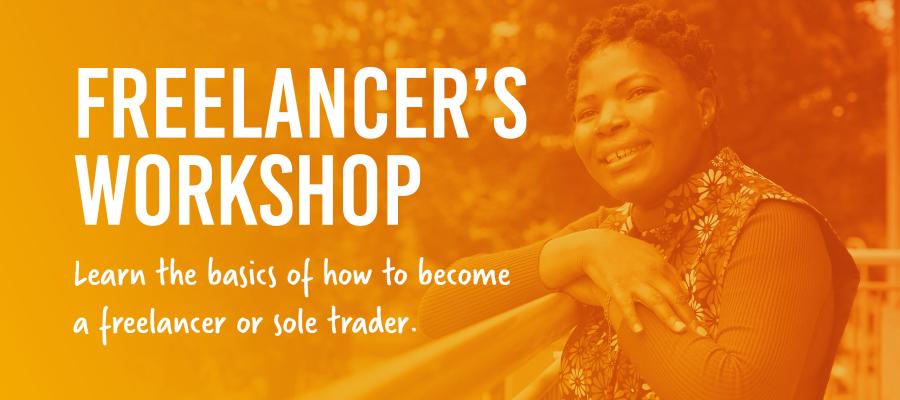 Women smiling with the text 'Freelancer's Workshop' 