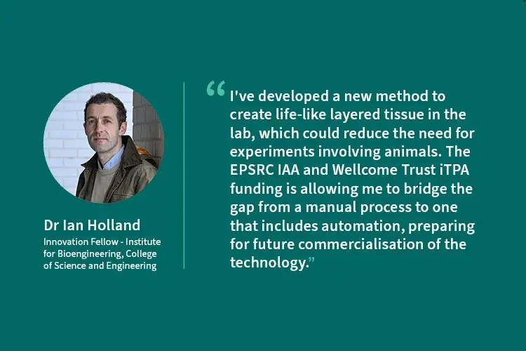 Image shows a photo of Dr Ian Holland