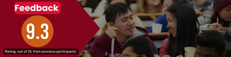 Event rating from previous participants: 9.3 out of 10. 